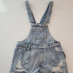 Denim Shorts Overalls